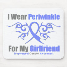 Esophageal Cancer Periwinkle Ribbon Girlfriend Mouse Pad