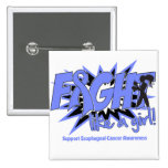 Esophageal Cancer POW Style Fight Like A Girl buttons