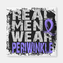 Esophageal Cancer Real Men Wear Periwinkle Magnets