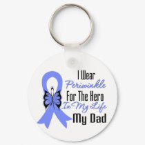 Esophageal Cancer Ribbon Hero My Dad keychains by cancerapparel Esophageal Cancer Ribbon Hero My Dad keychains