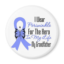 Esophageal Cancer Ribbon Hero My Grandfather magnets by cancerapparel Esophageal Cancer Ribbon Hero My Grandfather magnets