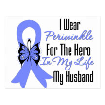Esophageal Cancer Ribbon Hero My Husband Post Card