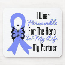 Esophageal Cancer Ribbon Hero My Partner Mouse Pads