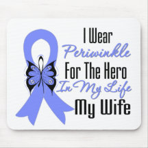 Esophageal Cancer Ribbon Hero My Wife Mouse Mat