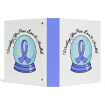 Esophageal Cancer Ribbon Merry Christmas Snowglobe binders