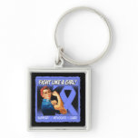Esophageal Cancer Rosie Riveter Fight Like a Girl keychains