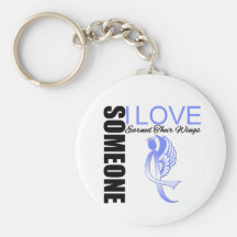 Esophageal Cancer Someone I Love Earned Wings Keychains