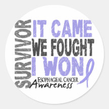 Esophageal Cancer Survivor It Came We Fought I Won Round Stickers