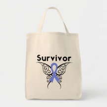 Esophageal Cancer Survivor Tribal Butterfly Bags