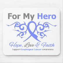 Esophageal Cancer Tribal Ribbon Hero Mouse Pads