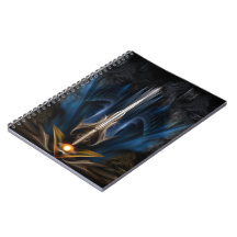 Espada del arte ligero del fractal libros de apuntes con espiral