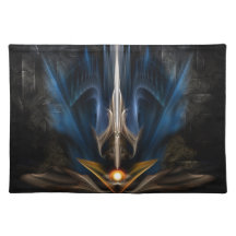 Espada del arte ligero del fractal mantel individual