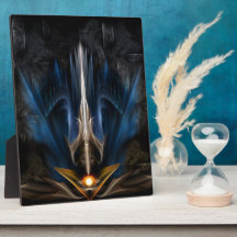 Espada del arte ligero del fractal placas de madera