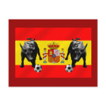 España La Furia Roja futbol Toro Flag of Spain Post Cards
