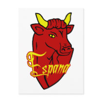 Espana Toro Spanish Bull for Spain lovers postcards by Funkart Espana Toro Spanish Bull for Spain lovers postcards