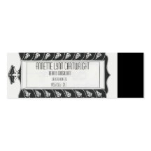 Espejo de Nouveau del arte blanco y negro Tarjetas De Negocios