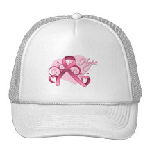 Esperanza floral de la cinta - cáncer de pecho gorras