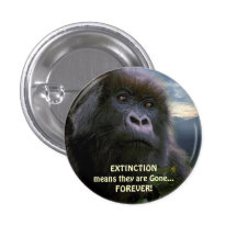 "ESPERE" el botón anti de la extinción del gorila  Pins