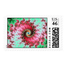 Espiral doble -. diseño del fractal sello