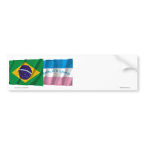 Espírito Santo & Brazil Waving Flags bumper stickers