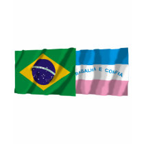 Espírito Santo & Brazil Waving Flags t-shirts by Vexillophile Espírito Santo & Brazil Waving Flags t-shirts