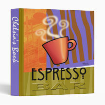 Espresso Bar Coffee Lovers Art Binder