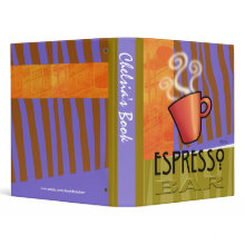 Espresso Bar Fashion Avery Binder binder