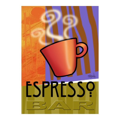 Expresso Bar Poster by Cheryl Daniels Art on Zazzle