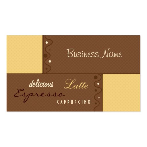 Espresso Cafe Business Card (back side)