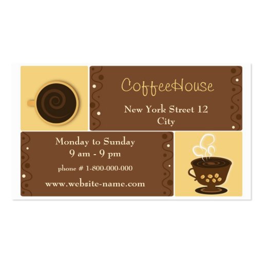 Espresso Cafe Business Card (front side)