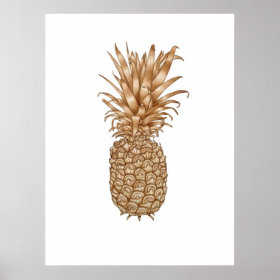 Espresso Pineapple Print