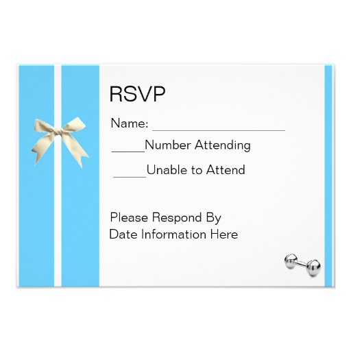 esque Custom Baby Shower RSVP Cards Personalized Invites