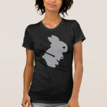 esquí lindo de la nieve del conejito del esquí camiseta