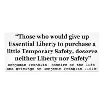 Essential Liberty and Temporary Safety Franklin Photograph