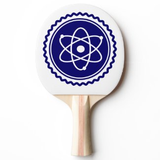 Essential Science Blue Atomic Badge Ping-Pong Paddle