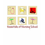 Essentials of NURSING SCHOOL t-shirts