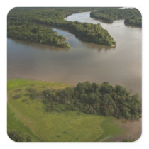 Essequibo River, longest river in Guyana, and Square Stickers
