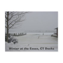 Essex Dock, Winter at the Essex, CT Docks postcards