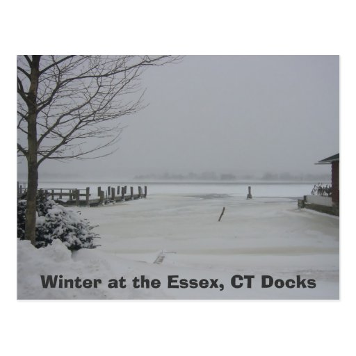 Essex Dock, Winter at the Essex, CT Docks Post Cards