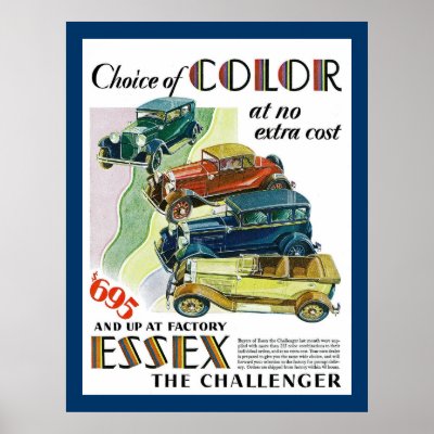 Essex The Challenger Automobile Posters by RetroCommunications