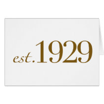 Est 1929 card