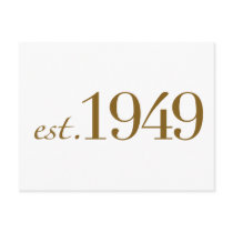 Est 1949 postcard