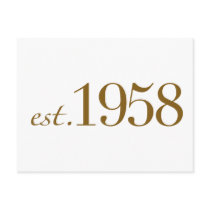 Est 1958 post cards