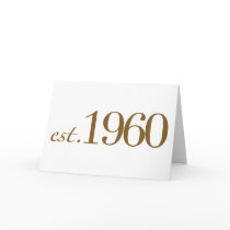 Est 1960 greeting card