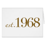 Est 1968 greeting cards