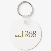 Est 1968 keychains