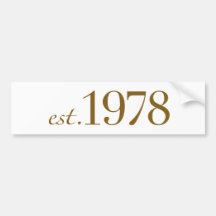 Est 1978 bumper sticker