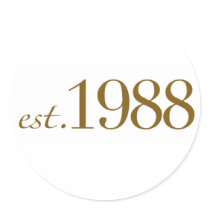 Est 1988 stickers