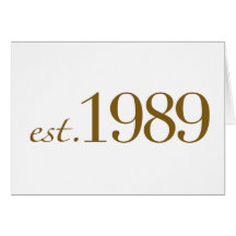 Est 1989 card