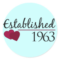 Established 1963 stickers by smallhandsdesigns Established 1963 stickers